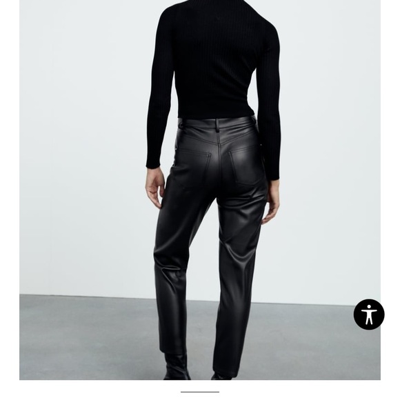 NWT Zara faux leather pants size 4 - Picture 3 of 6